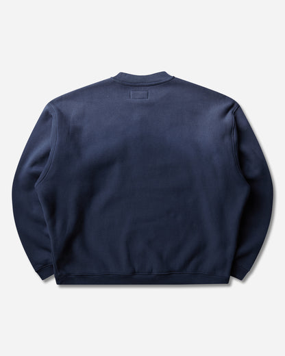 Stüssy Sun Faded Oversized Crew Navy Sweatshirts Crewneck 118525SJ 0806