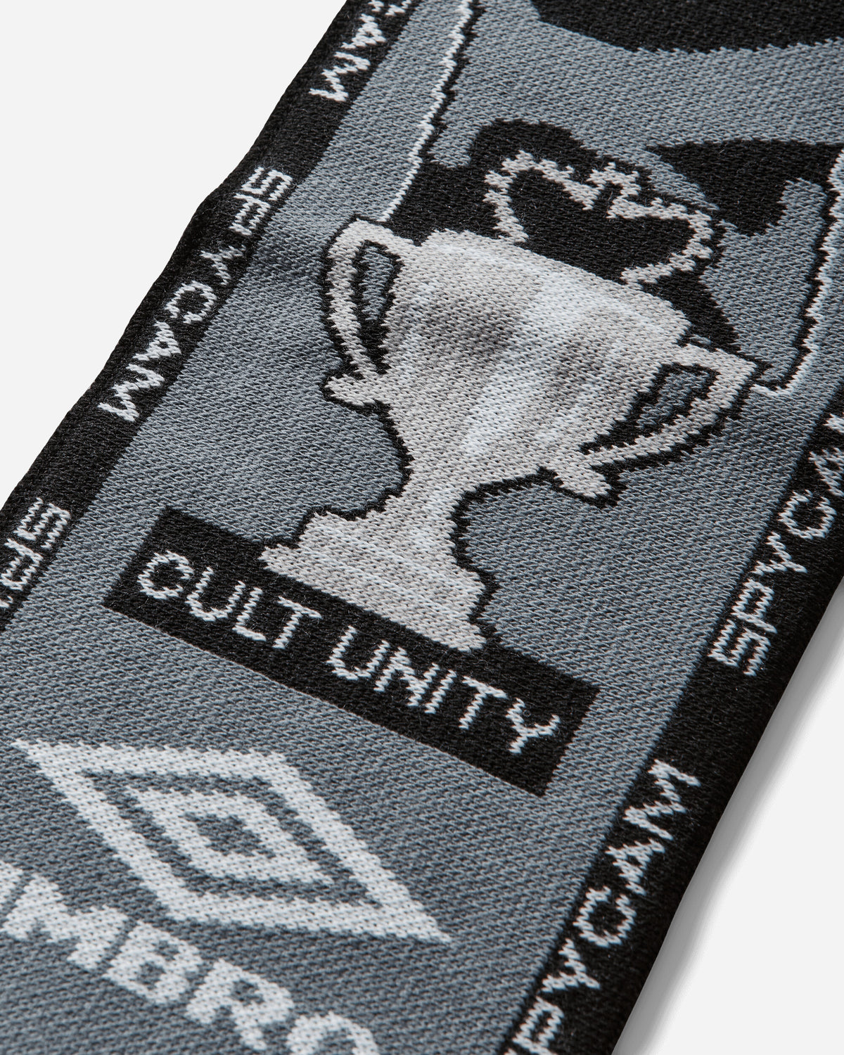 Umbro Cult Unity Scarf Black Grey Gloves and Scarves Scarves and Warmneck UBMW232YA11 BLK0028