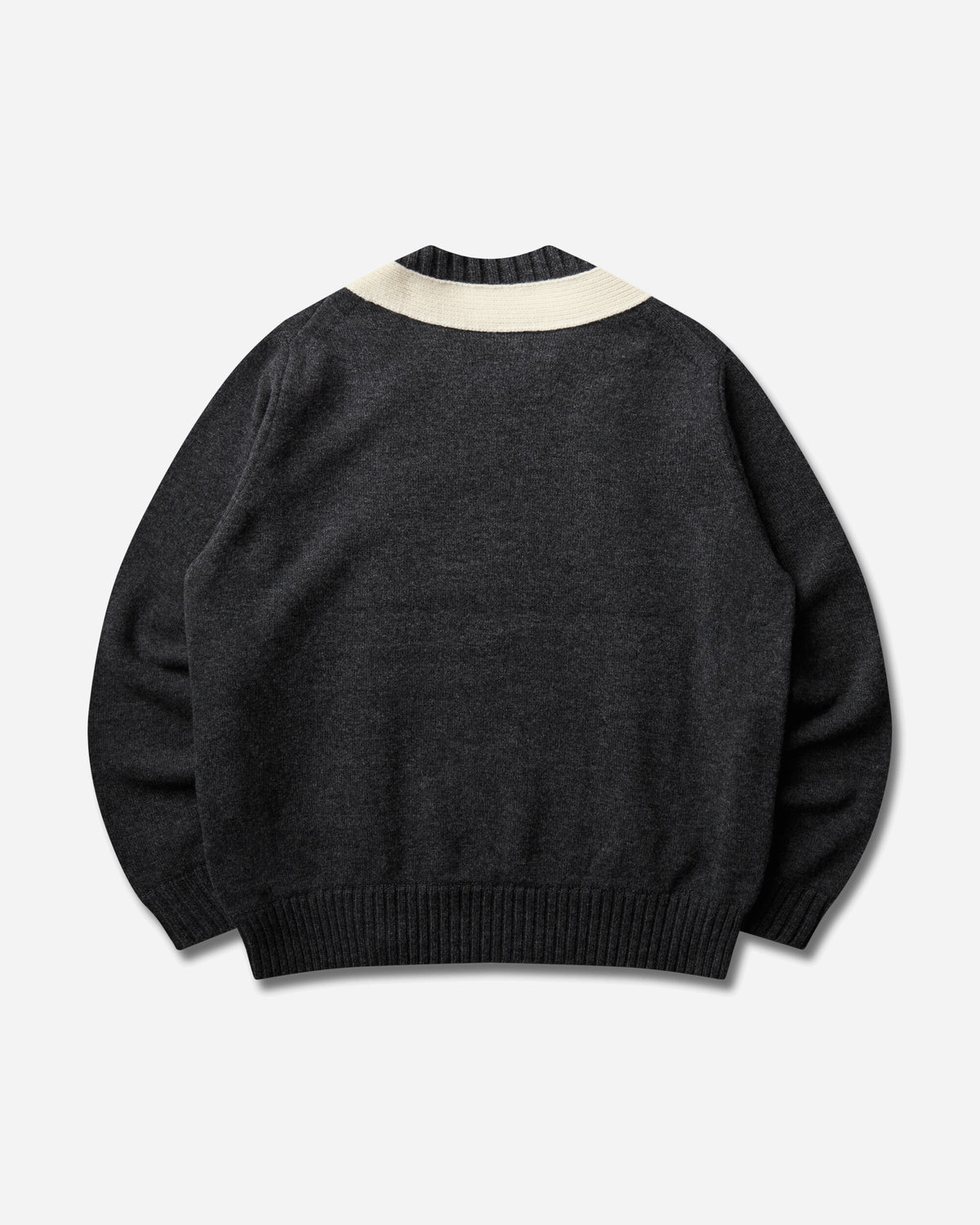 sacai Wool Knit Pullover Grey/Off White Knitwears Sweaters 26-04069M 304